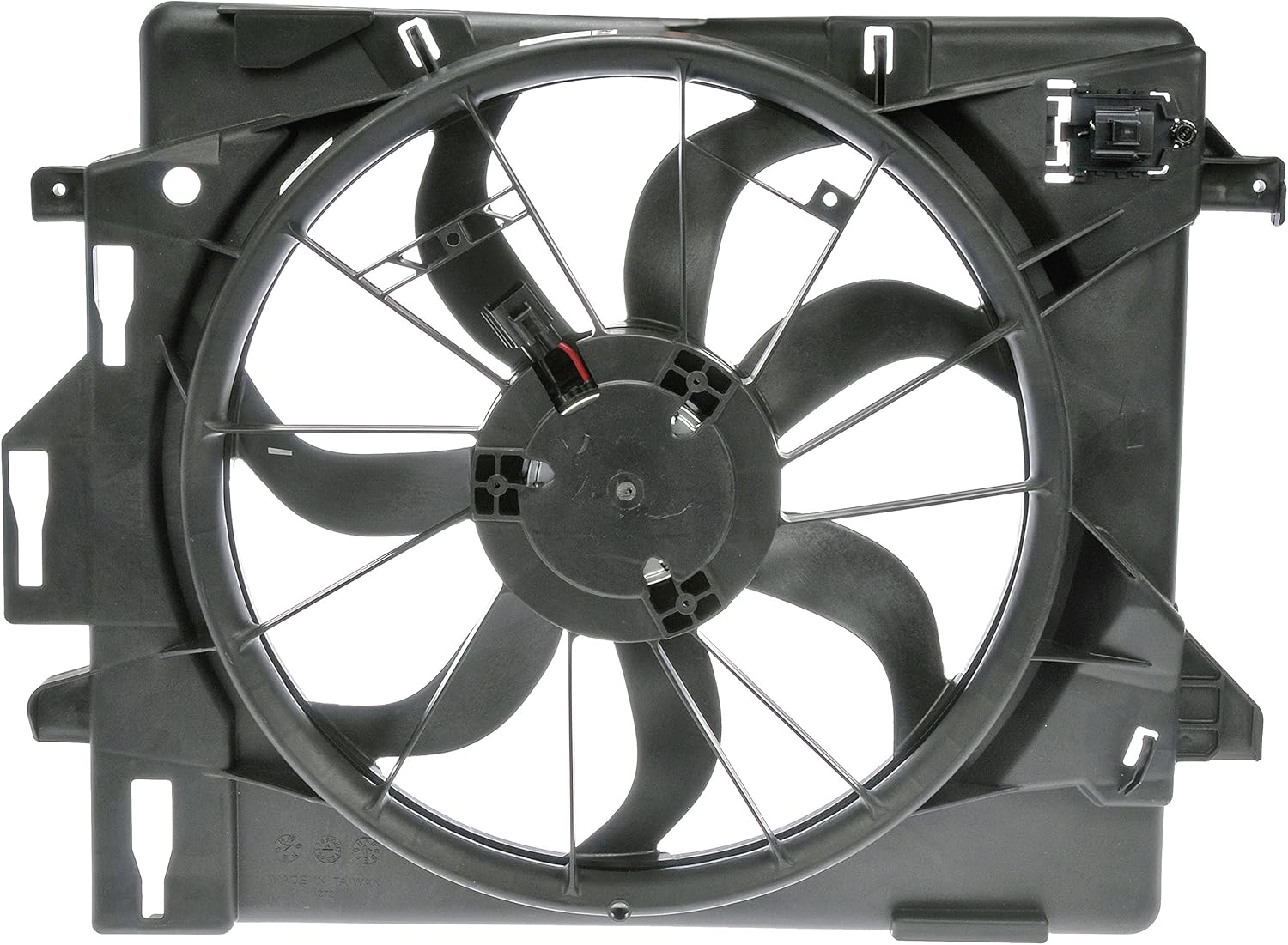 Dorman Radiator Fan Assembly 621-028 for 2008-2020 Dodge Grand Caravan, Chrysler Town & Country, VW Routan