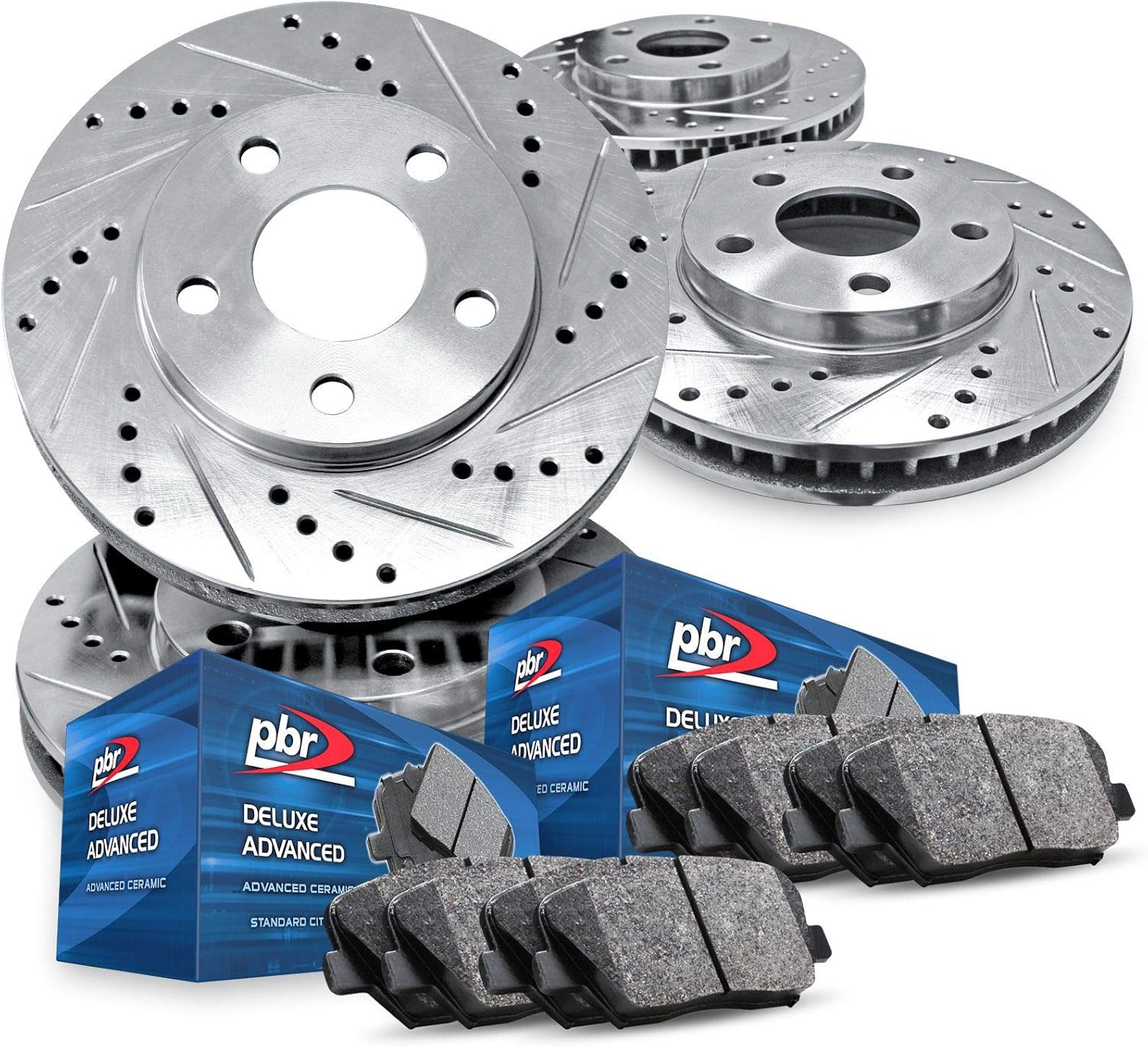 R1 Concepts eLINE Rear Brake Rotors & Ceramic Pads REB.58011.02 for 14-21 Jeep Cherokee & 15-17 Chrysler 200