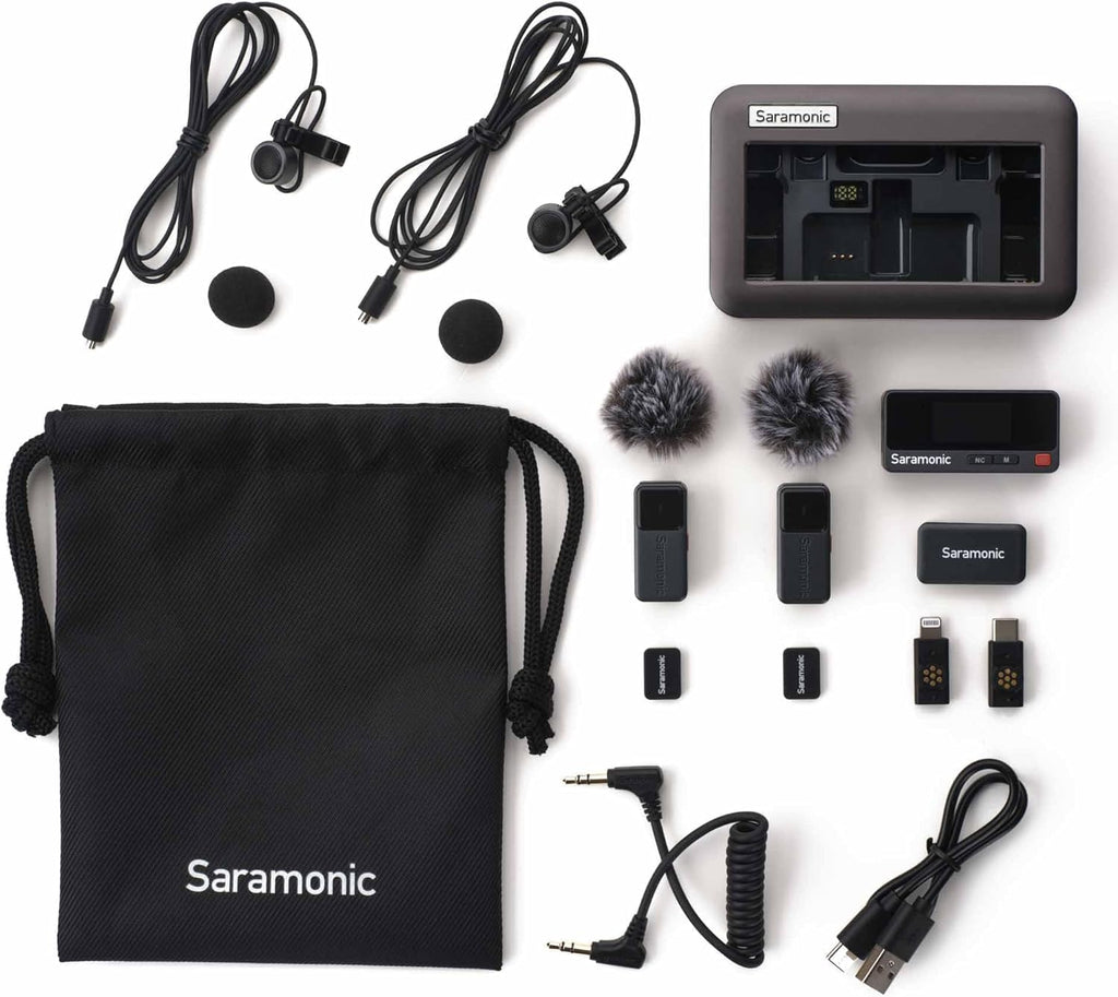 Saramonic SR-WM4C 4-Channel VHF Wireless Lavalier Microphone System for Cameras & Recorders