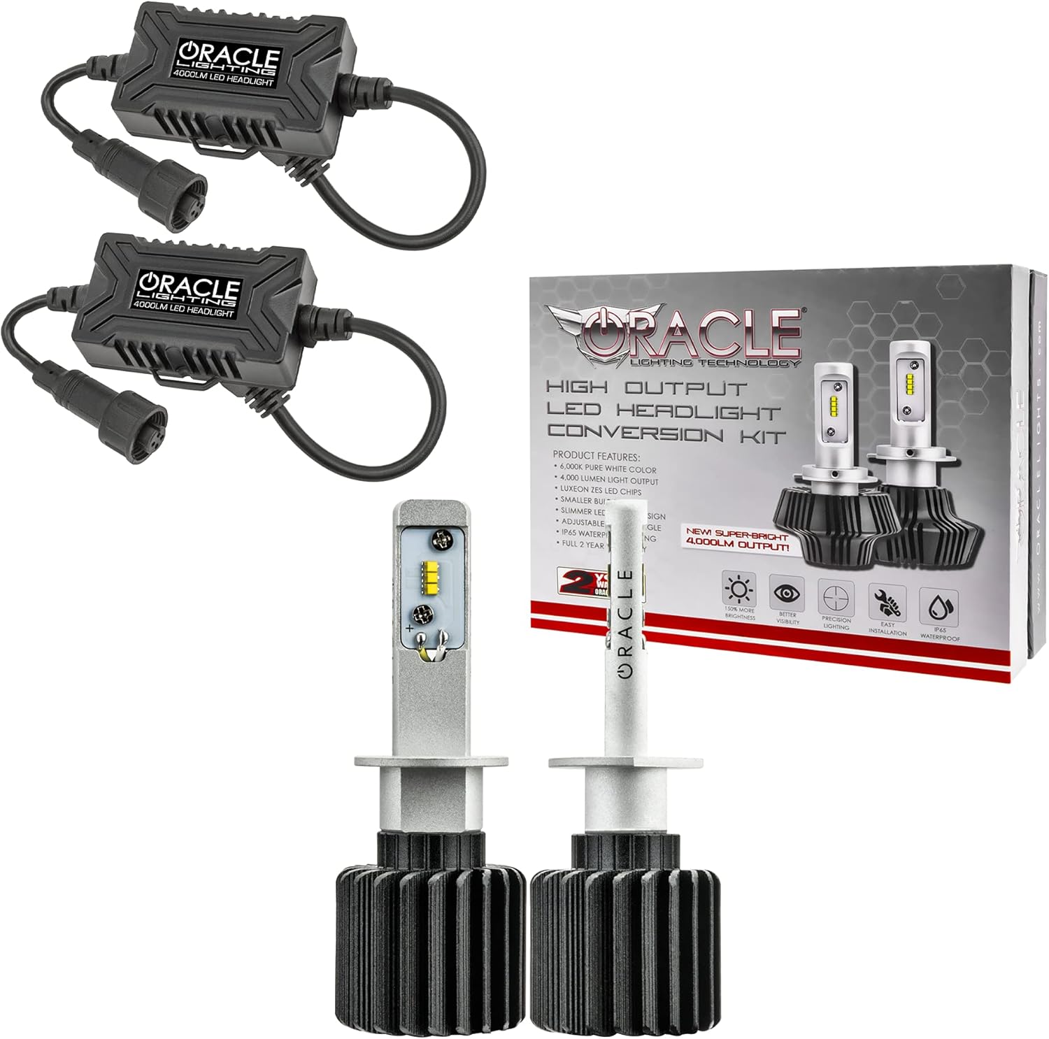 ORACLE Lighting 9012 - 4,000+ Lumen LED Light Bulb Conversion Kit (Pair)