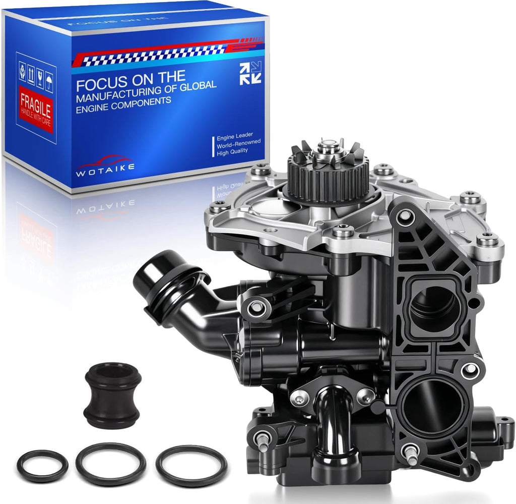 OE Replacement Thermostat & Electronic Water Pump 06L121111H for 13-20 Audi VW 1.8L 2.0L