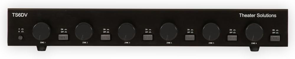 Theater Solutions TS6DV Dual Input 6 Zone Speaker Selector Box with Volume Controls