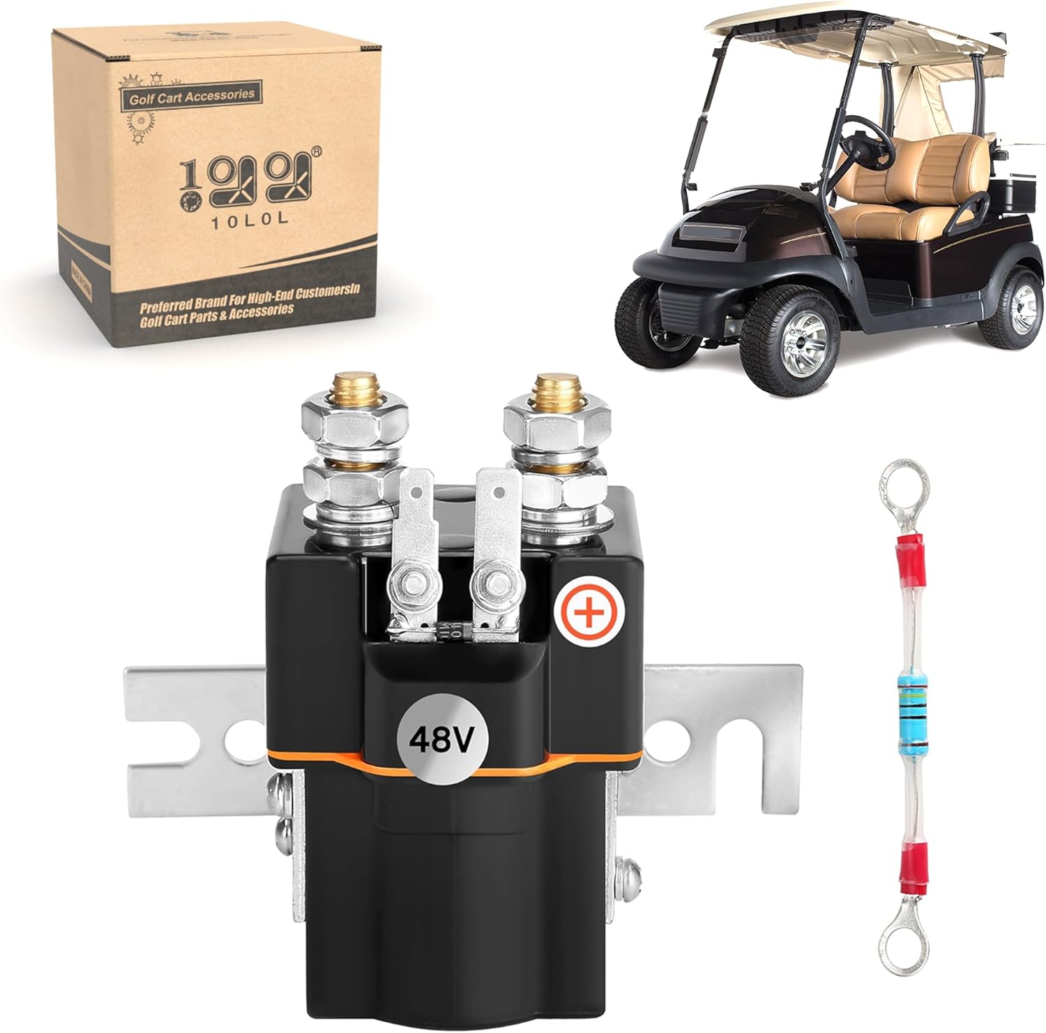 Trombetta 48V 4-Terminal 200A Continuous Duty Solenoid 114-4811-020 for Yamaha G22 G29 Golf Carts
