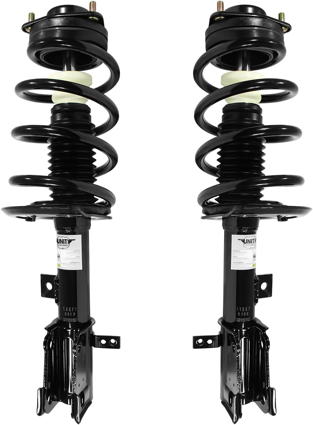 Unity Front Strut & Coil Spring Assembly Pair 2-11356-11357-001 for 2009-2019 Dodge Journey V6