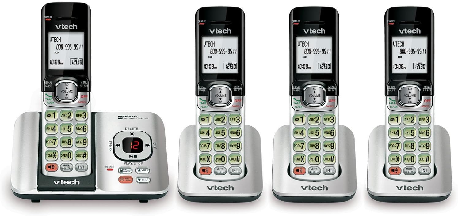 VTech ErisStation VCS704 Conference Phone with Four Wireless Mics