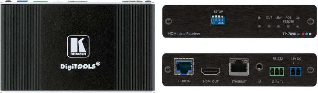 Kramer TP-789RXR 4K60 HDMI HDBaseT Receiver with Bidirectional PoE for Pro AV Systems