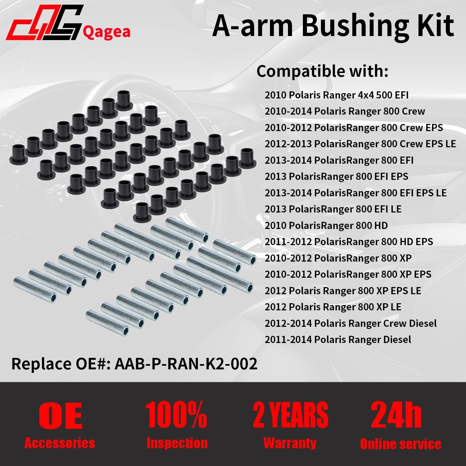 SuperATV Polaris Ranger XP 800/900 A-Arm Bushing Kit (UHMW)