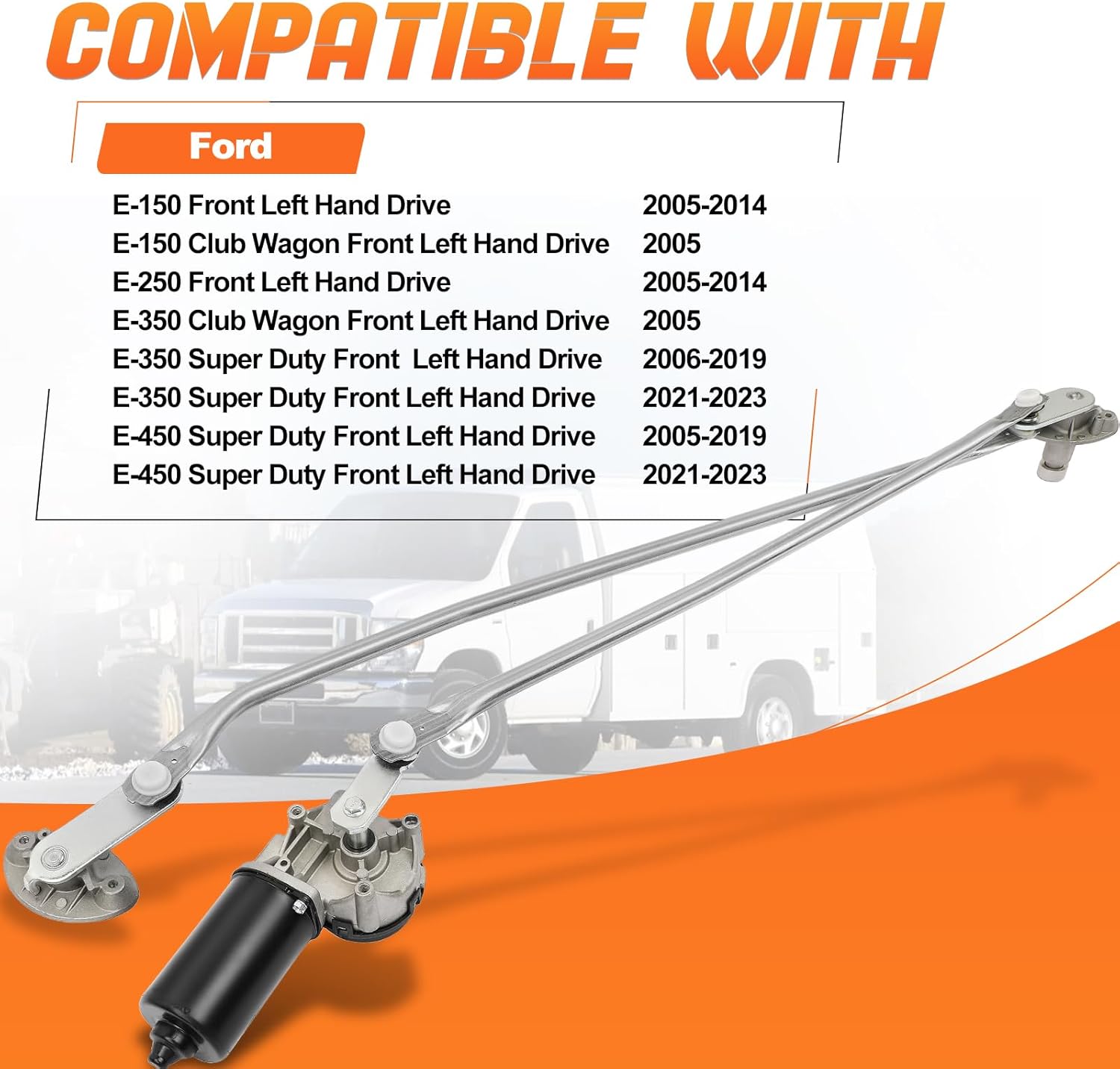 Midwest Motors Windshield Wiper Motor 3W7Z17508AA for 03-11 Ford Crown Victoria & 05-14 E-Series