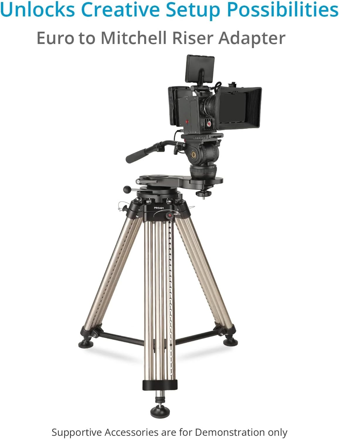 Proaim Heavy-Duty Telescopic Stand P-JS with 33mm Mast for Camera Jib Cranes (90kg/198lb)
