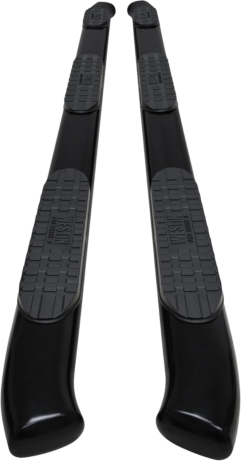 Westin Pro Traxx 5" Black Oval Nerf Step Bars 21-53725 for 2019-2024 Silverado & Sierra 1500 Crew Cab