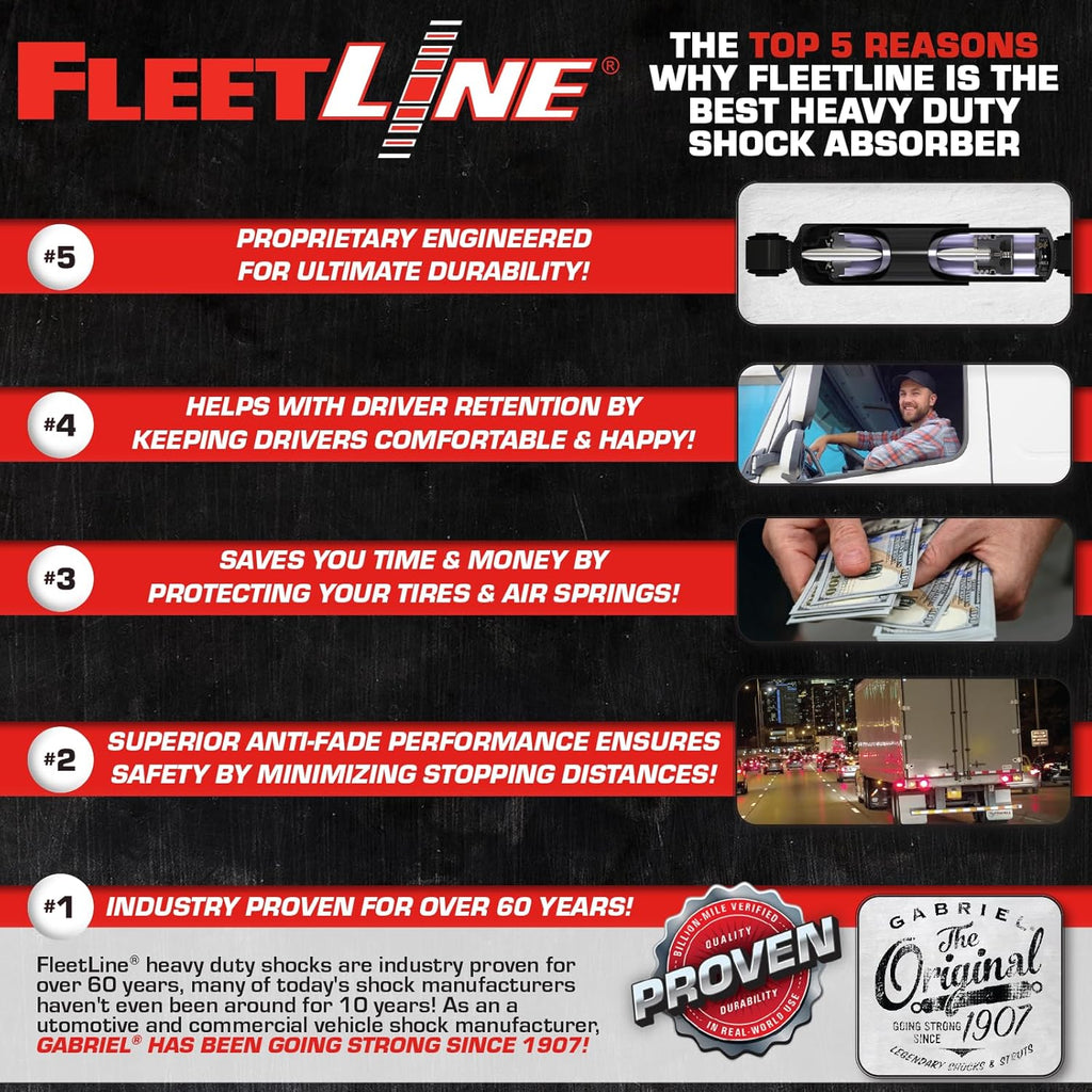 Gabriel FleetLine 83011 Cab Shock Absorber for Kenworth T2000 and Peterbilt