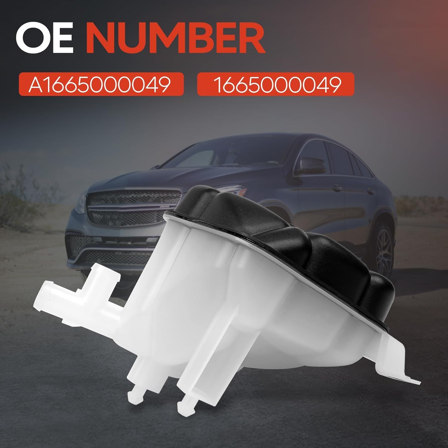Unbranded Coolant Expansion Tank 1665000049 for 2012-2019 Mercedes ML GLE GL GLS