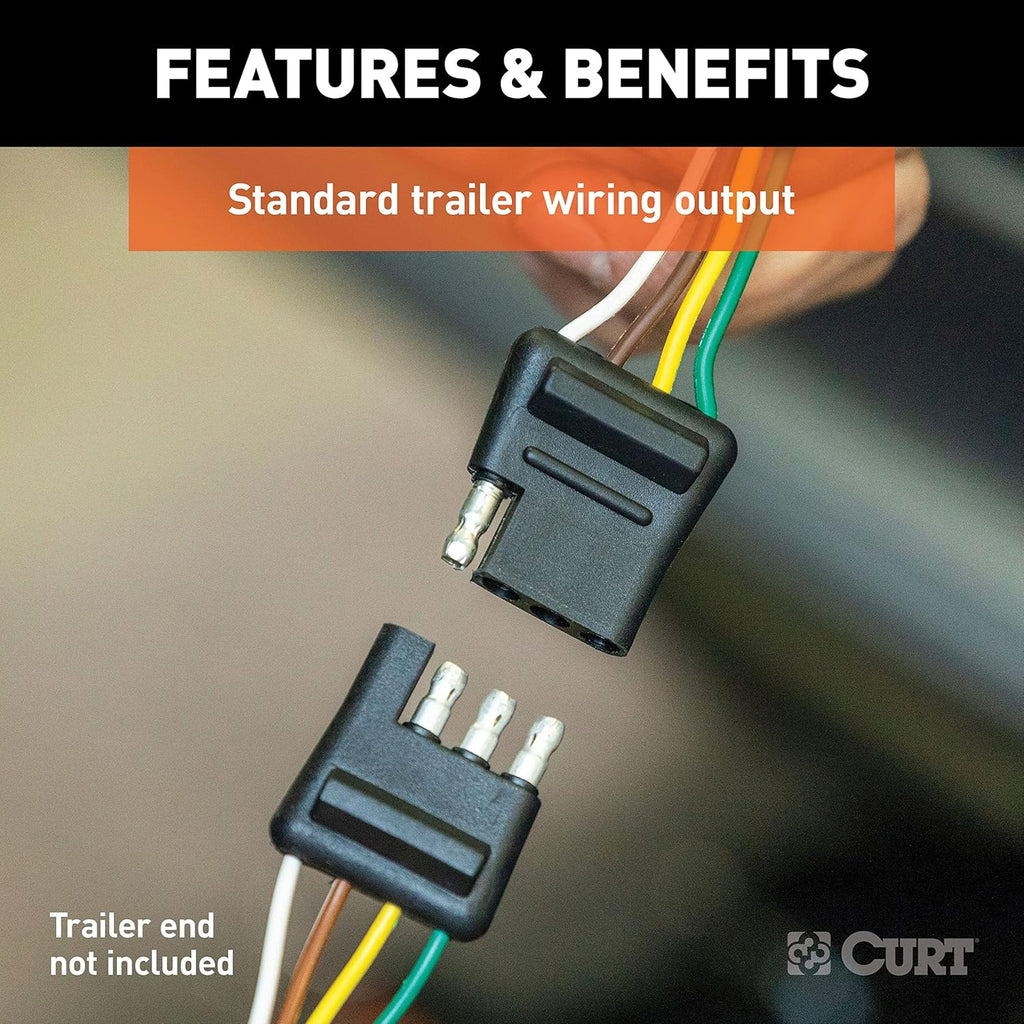 Curt Custom Trailer Wiring Harness T-Connector 56309 for 2016-2023 Scion iM & Toyota Corolla
