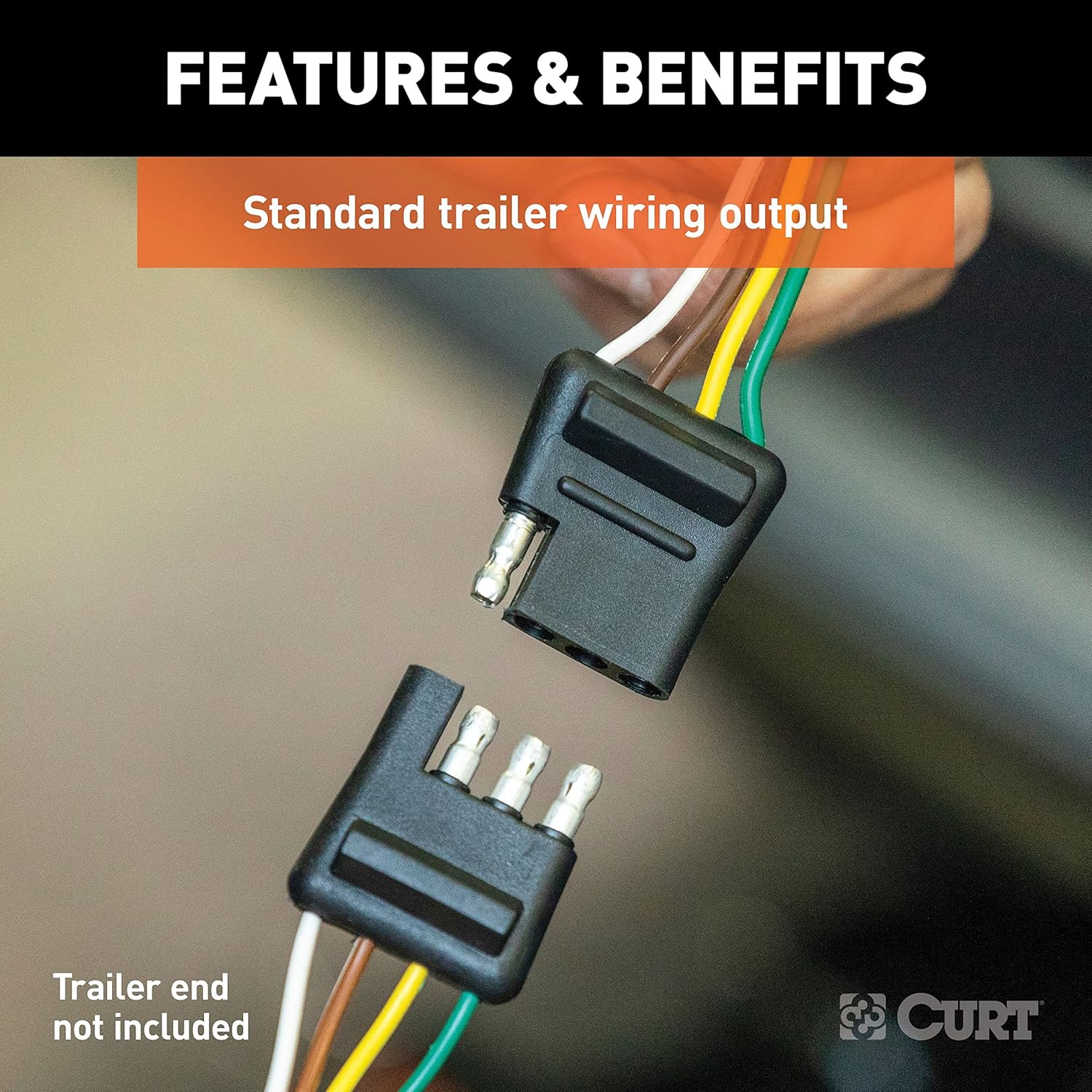 Curt Custom Trailer Wiring Harness T-Connector 56309 for 2016-2023 Scion iM & Toyota Corolla