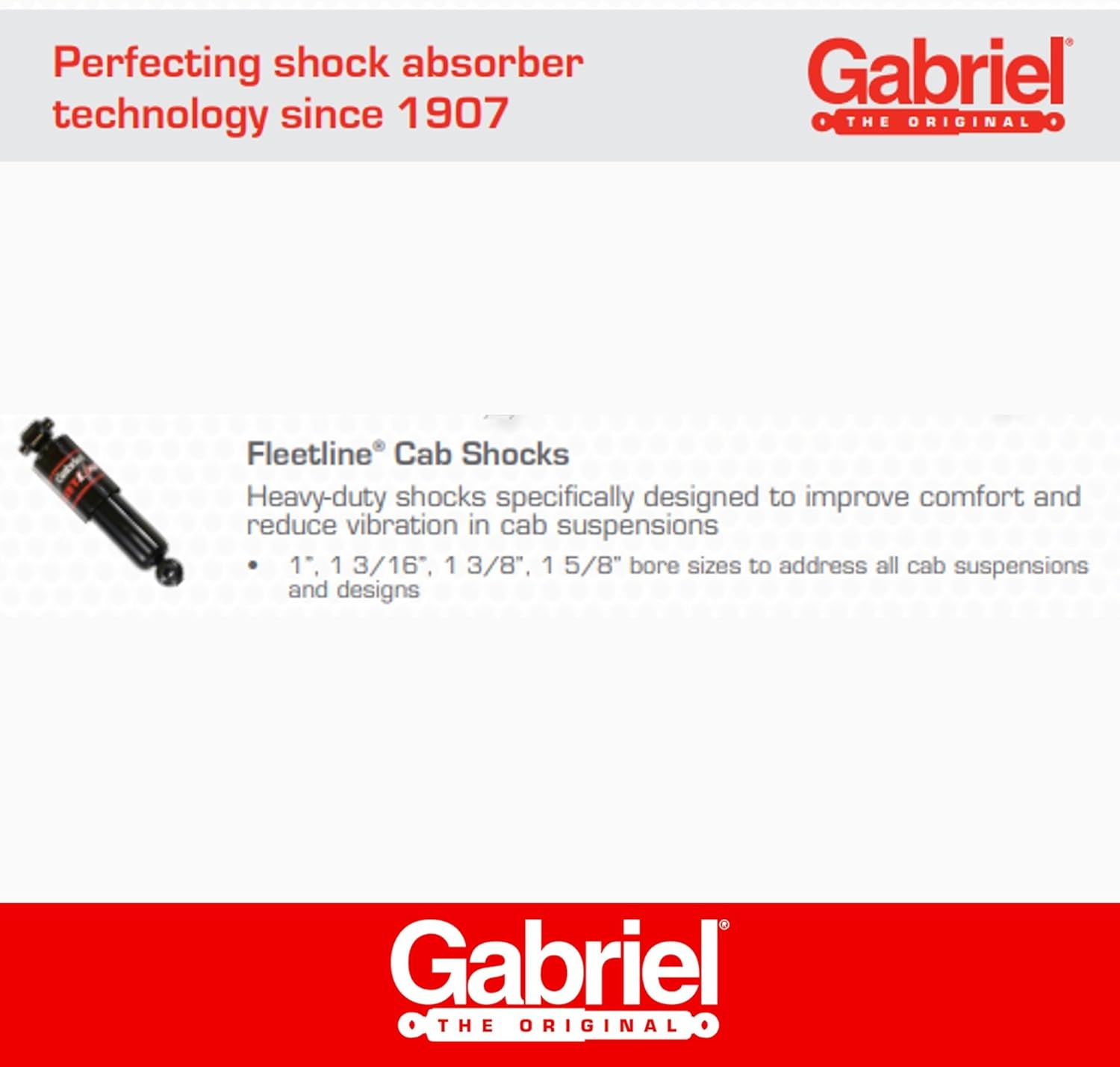 Gabriel FleetLine 83011 Cab Shock Absorber for Kenworth T2000 and Peterbilt