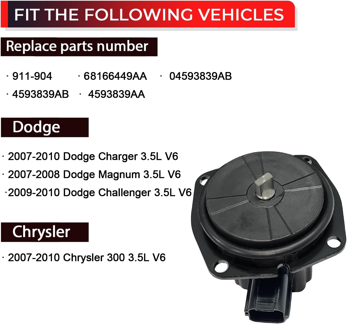 Dorman Intake Manifold Runner Valve 911-904 for 2007-2010 Chrysler 300 Dodge Charger