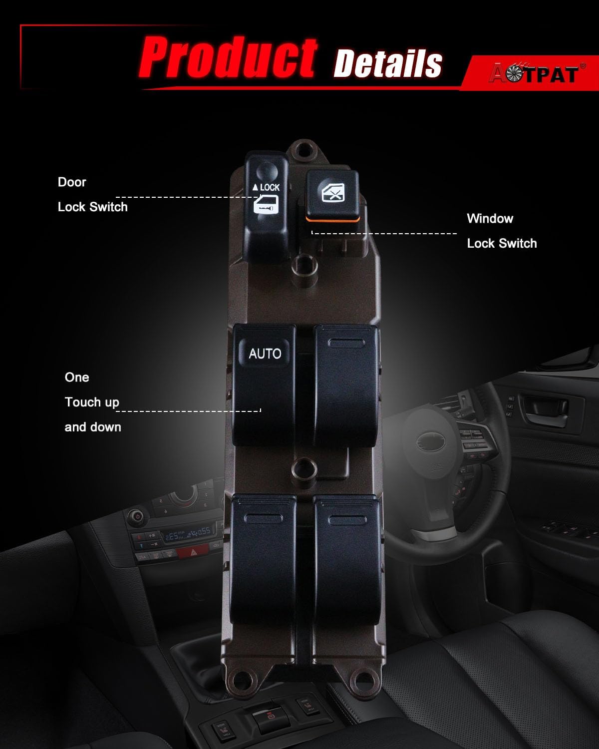 Aftermarket Master Power Window Switch 84820-33070 for Toyota Camry 1996-2016