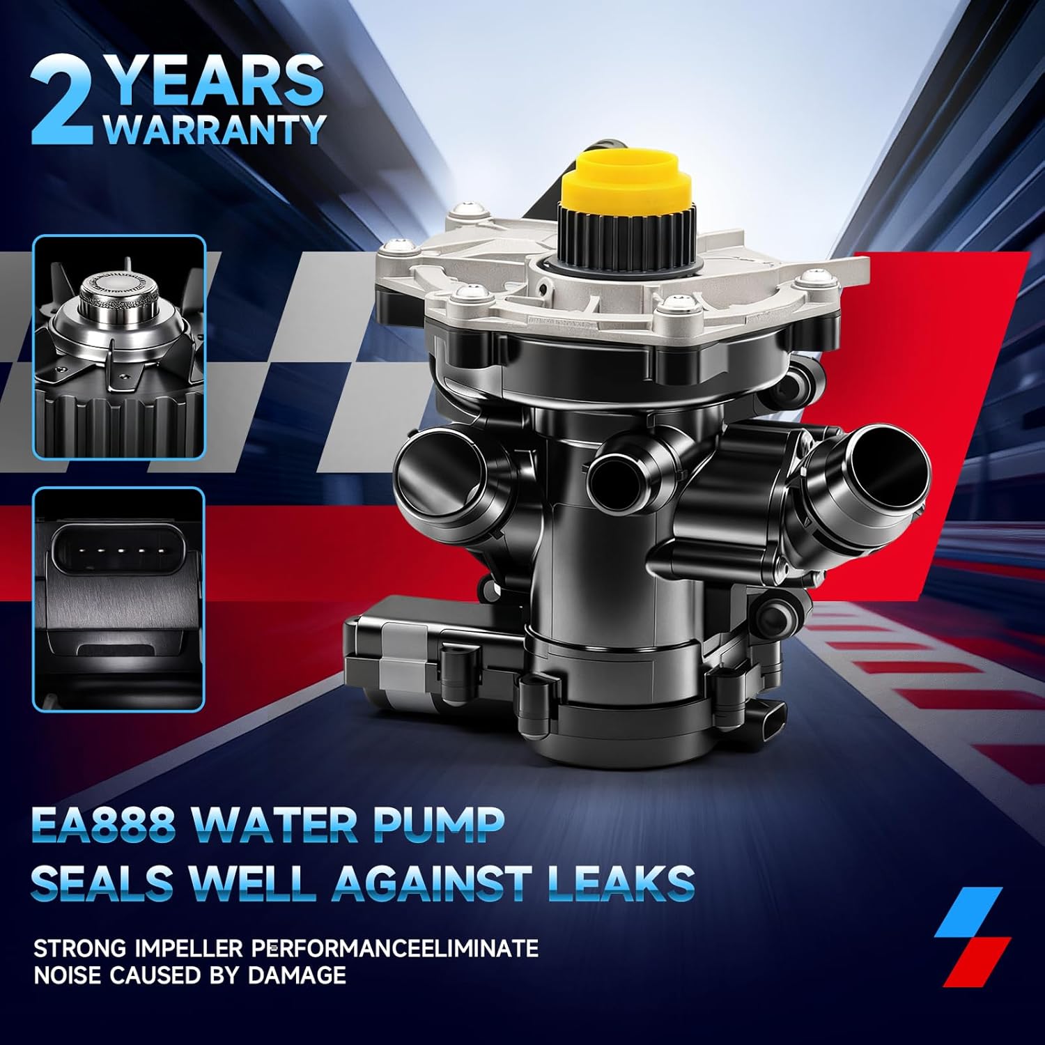 OE Replacement Thermostat & Electronic Water Pump 06L121111H for 13-20 Audi VW 1.8L 2.0L