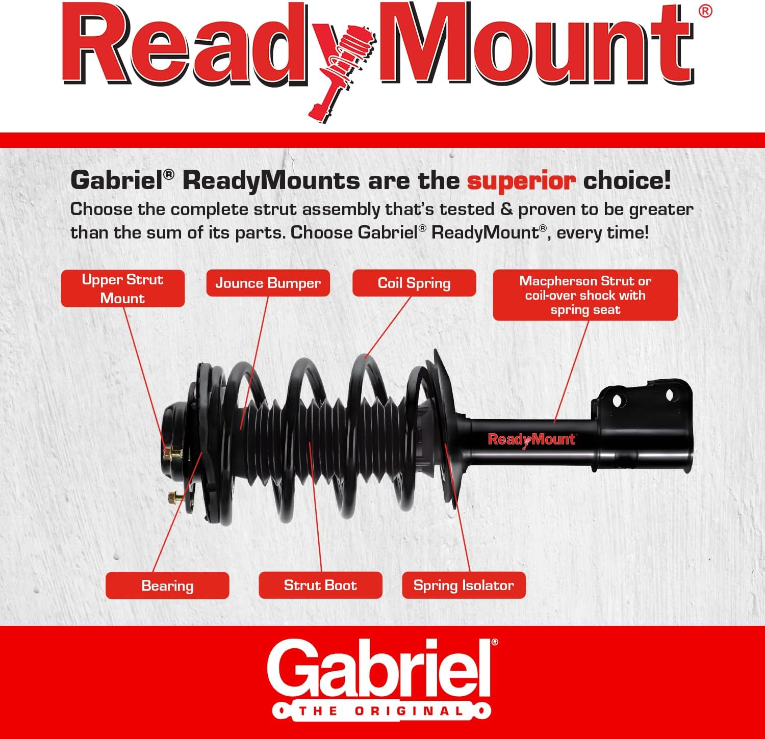 Gabriel Ultra ReadyMount Strut & Spring Assembly G57048 for 05-10 Cobalt & 06-11 HHR