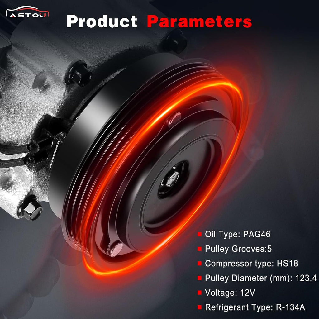 UAC A/C Compressor with Clutch CO 10703C for 01-06 Hyundai Santa Fe 2.4L