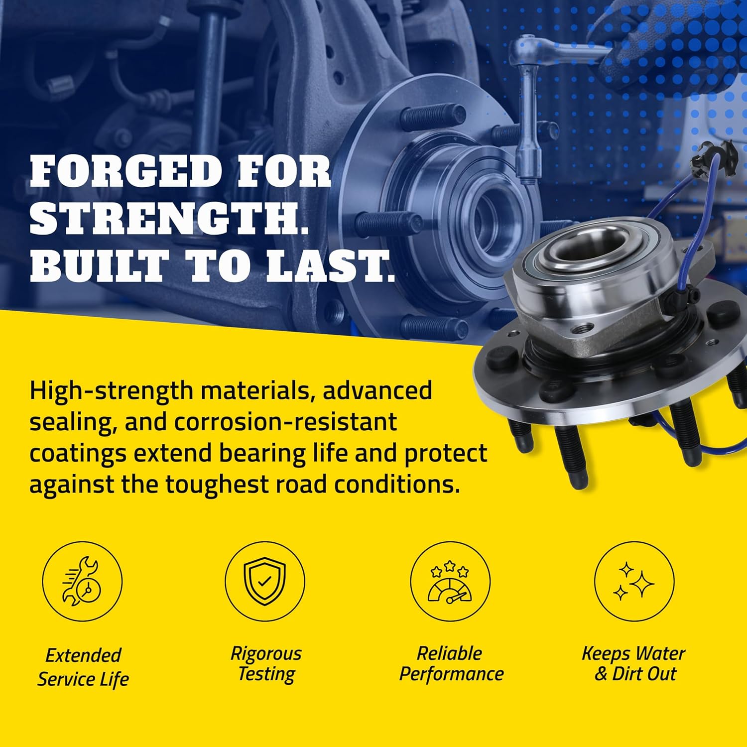 Midwest Motors Rear Wheel Bearing & Hub Assembly Pair 512364 for 2010-2019 Lexus RX350 & 2014-2020 Toyota Highlander