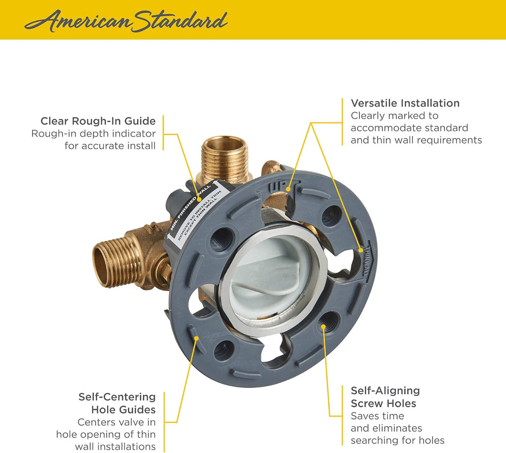 American Standard RU101SS Flash Shower Rough-In Valve with Universal Connections