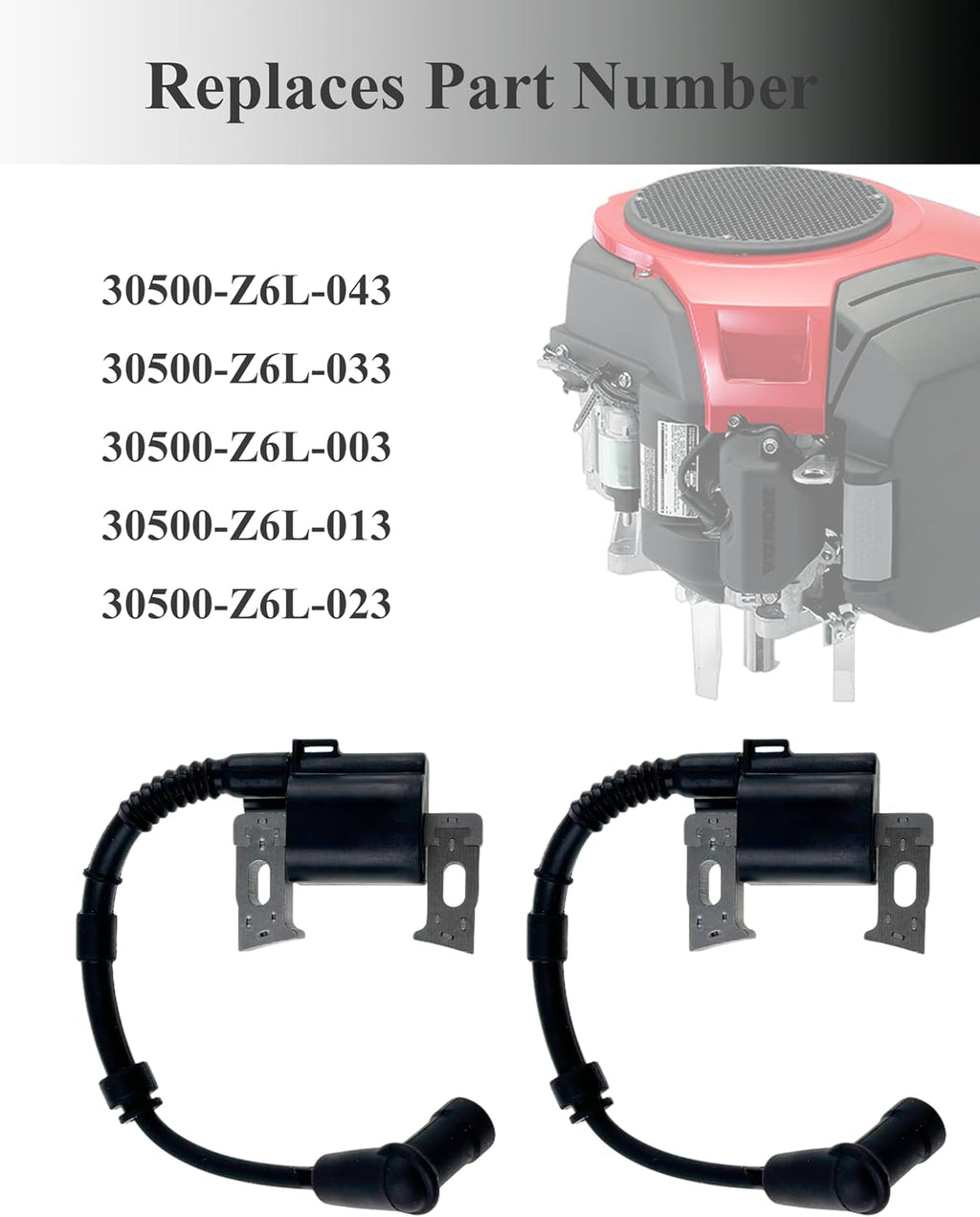 Honda Ignition Coil 30500-Z6L-043 for GX630 GX660 GX690 GXV630 GXV660