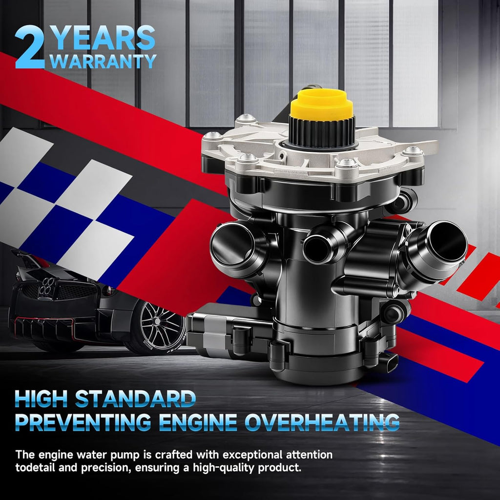 OE Replacement Thermostat & Electronic Water Pump 06L121111H for 13-20 Audi VW 1.8L 2.0L