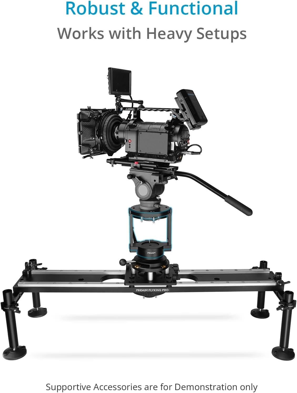 Proaim Heavy-Duty Telescopic Stand P-JS with 33mm Mast for Camera Jib Cranes (90kg/198lb)