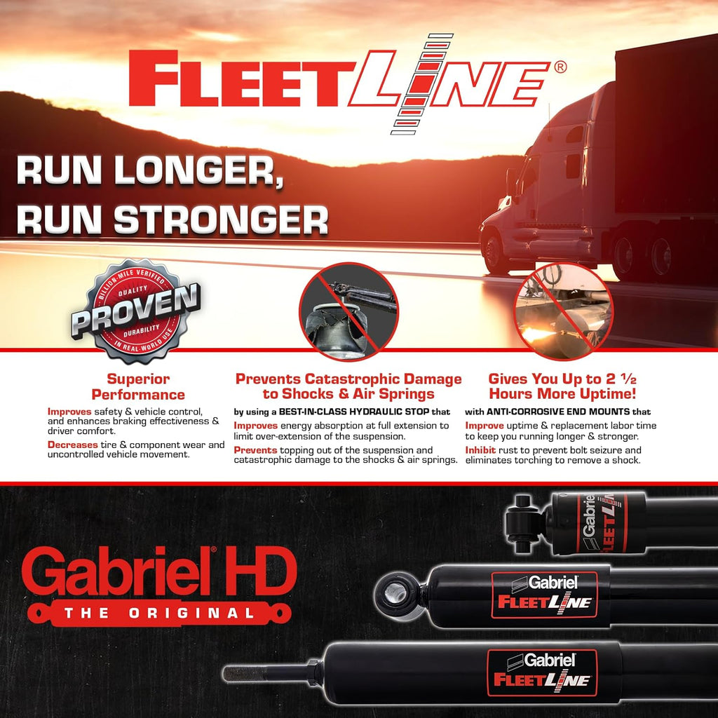 Gabriel FleetLine 83011 Cab Shock Absorber for Kenworth T2000 and Peterbilt