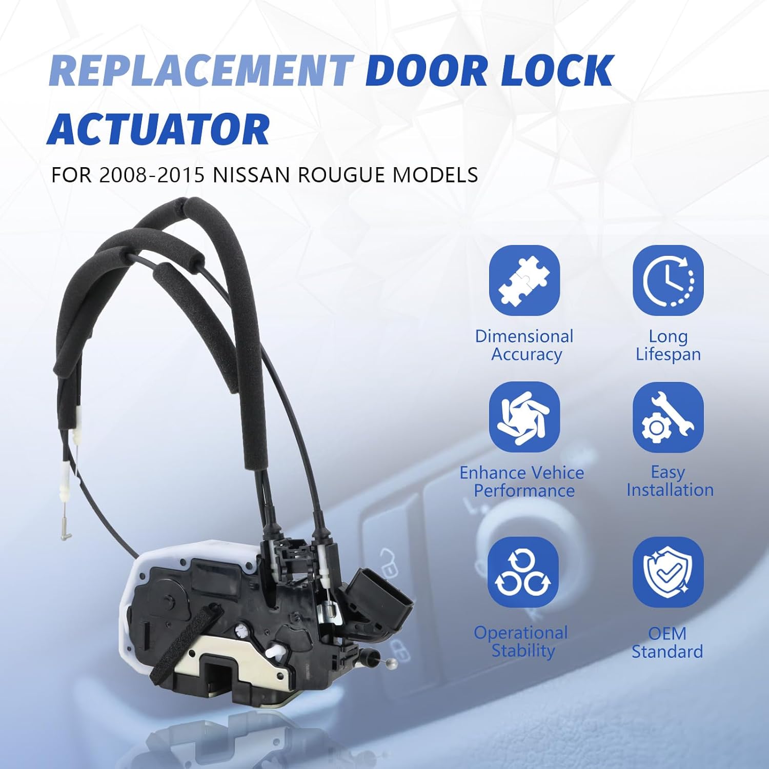 Dorman Rear Left Door Lock Actuator 937-268 for Nissan Rogue 2008-2015