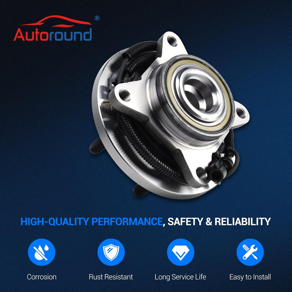 TX Front Wheel Bearing & Hub Assembly 515117 for 2009-2010 Ford F-150 2WD (6-Bolt w/ ABS)