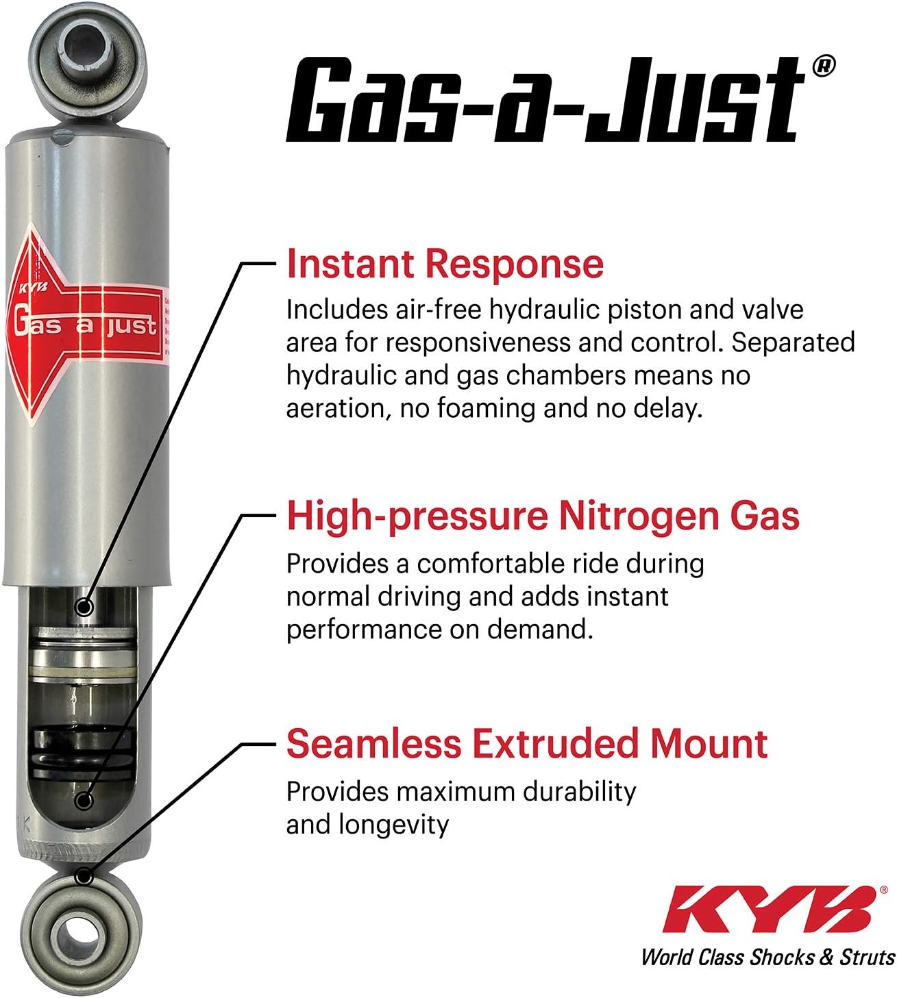 KYB Gas-a-Just Shock Absorber KG5415