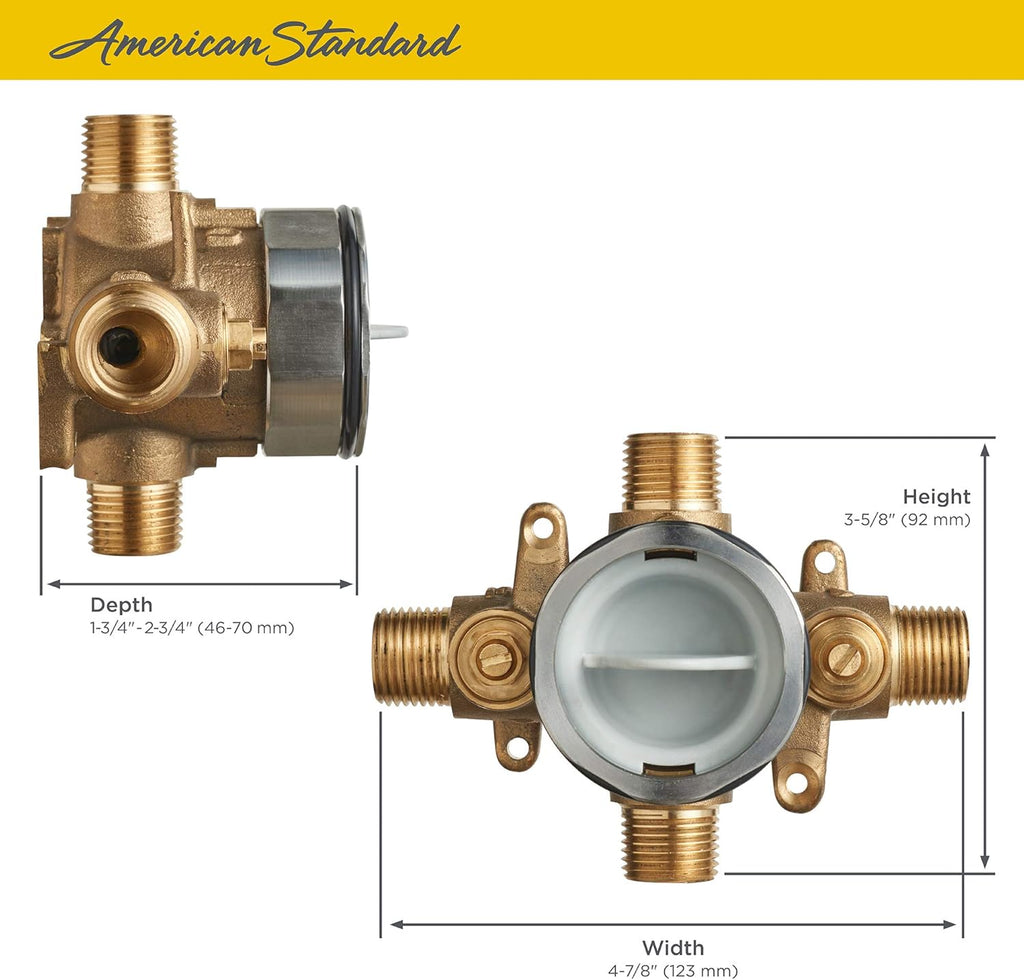 American Standard RU101SS Flash Shower Rough-In Valve with Universal Connections