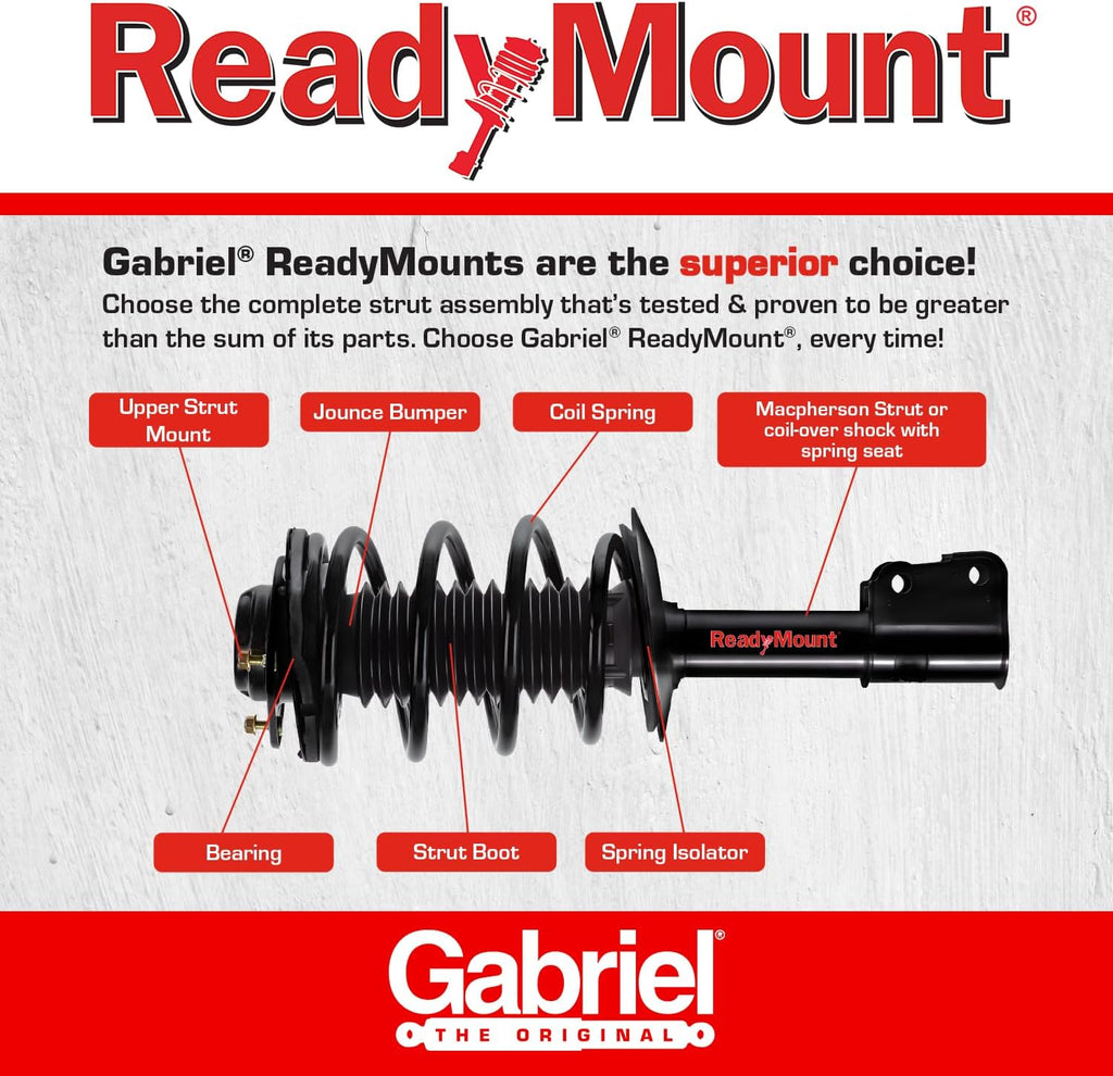Gabriel Ultra ReadyMount Front Strut Assembly G57147 for 2009-2018 Ram 1500 4WD