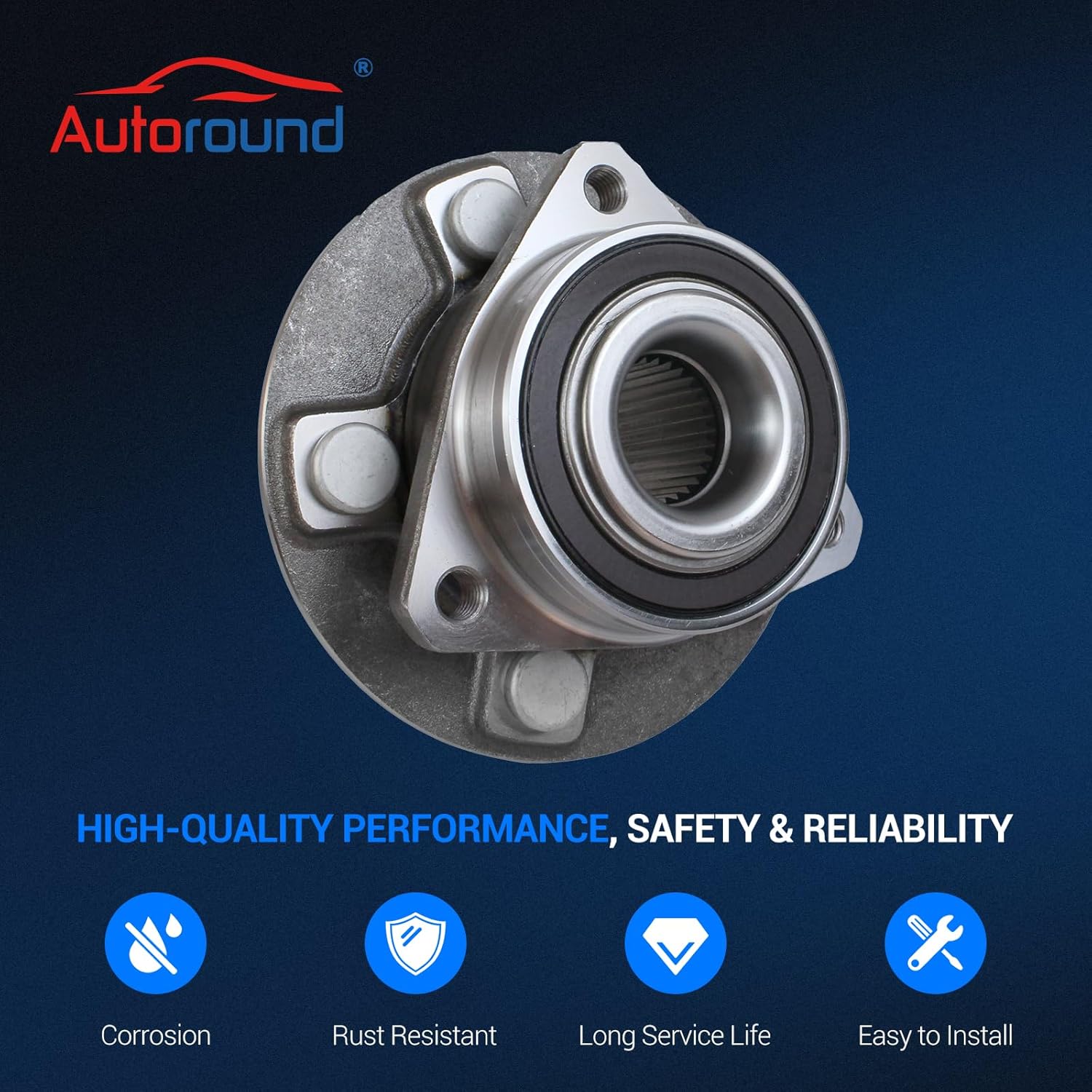 Midwest Motors Wheel Bearing Hub Assembly 513282 for 2008-2016 Chevy Camaro & Cadillac CTS