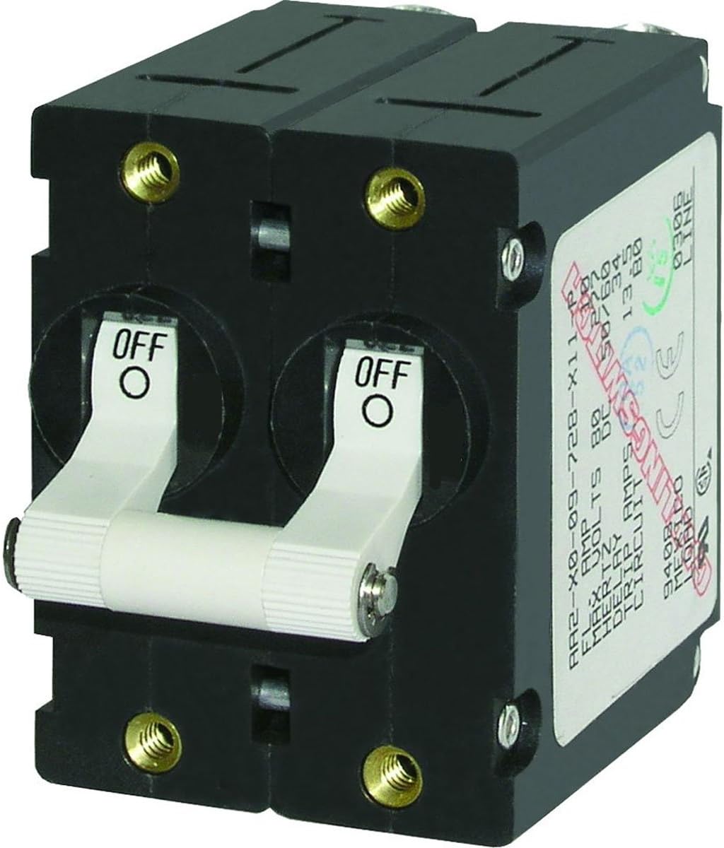 Blue Sea Systems 7355B-BSS CA1 Magnetic-Hydraulic Circuit Breaker 30A for Marine & RV