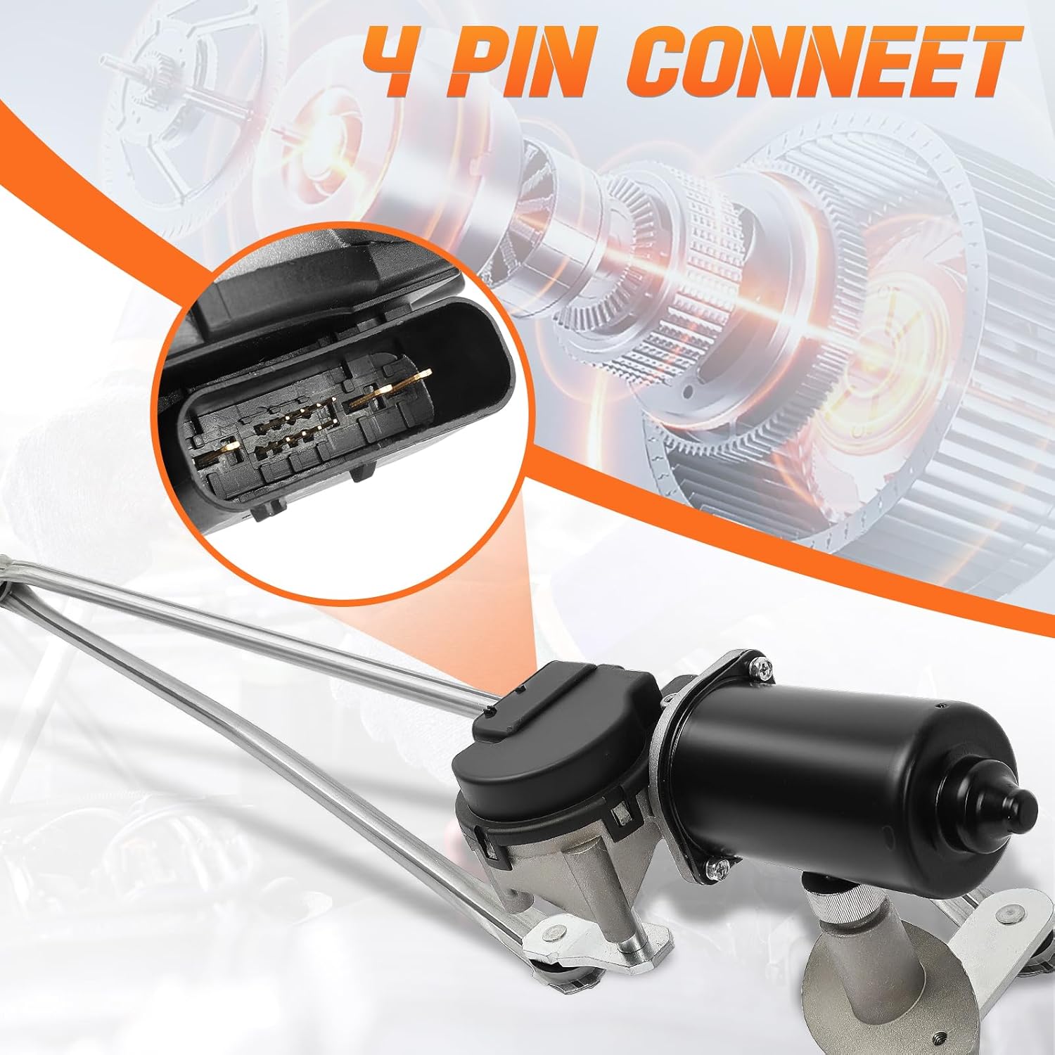 Midwest Motors Windshield Wiper Motor 3W7Z17508AA for 03-11 Ford Crown Victoria & 05-14 E-Series
