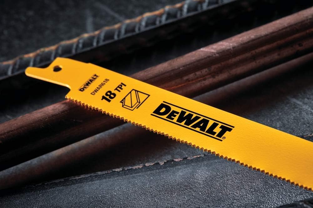 DEWALT 6-in 24-TPI Straight Back Bi-Metal Reciprocating Saw Blade (25-Pack)