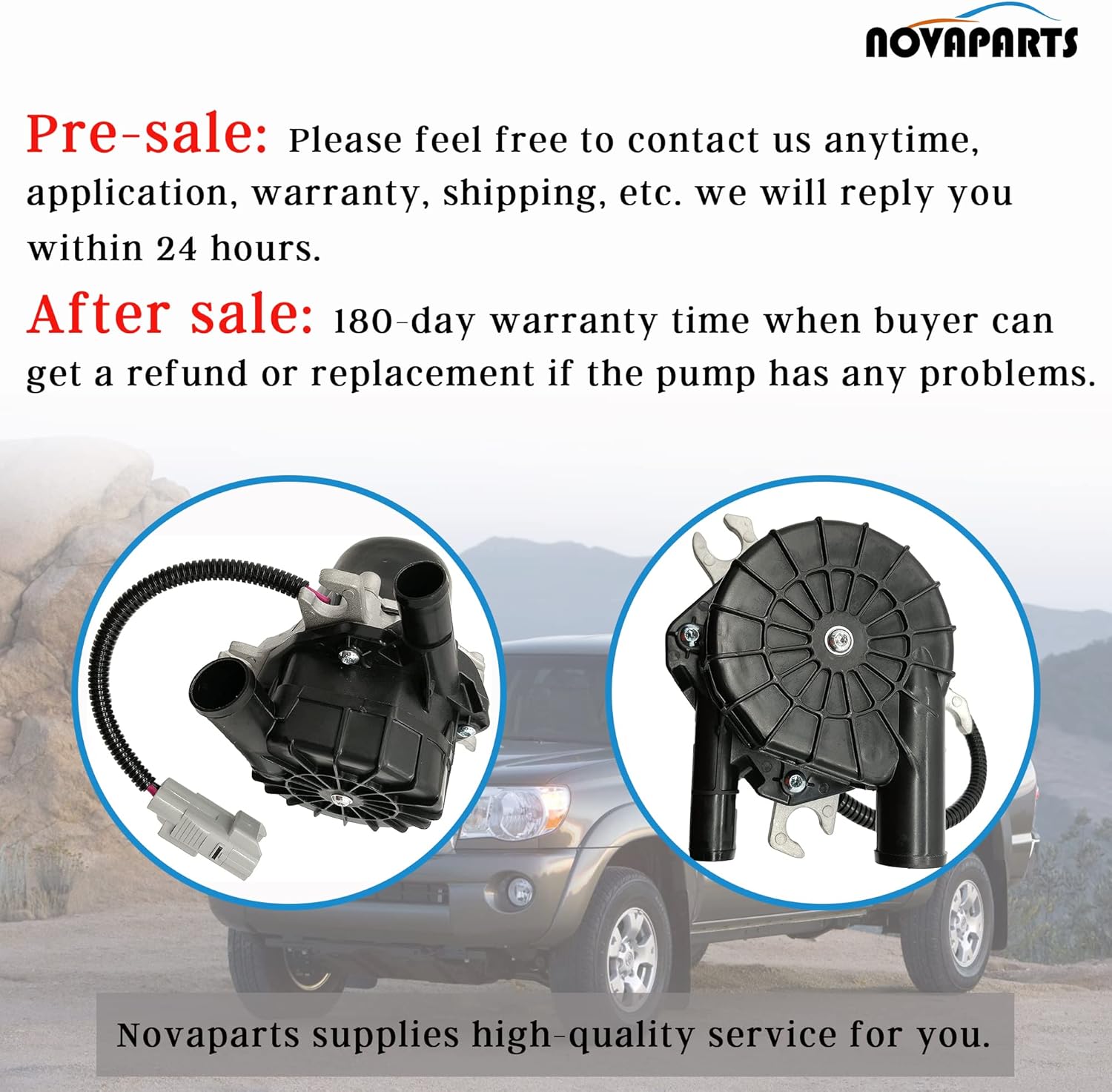 Toyota Secondary Air Injection Smog Pump 17600-0C020 for 2005-2015 Tacoma 2.7L Manual