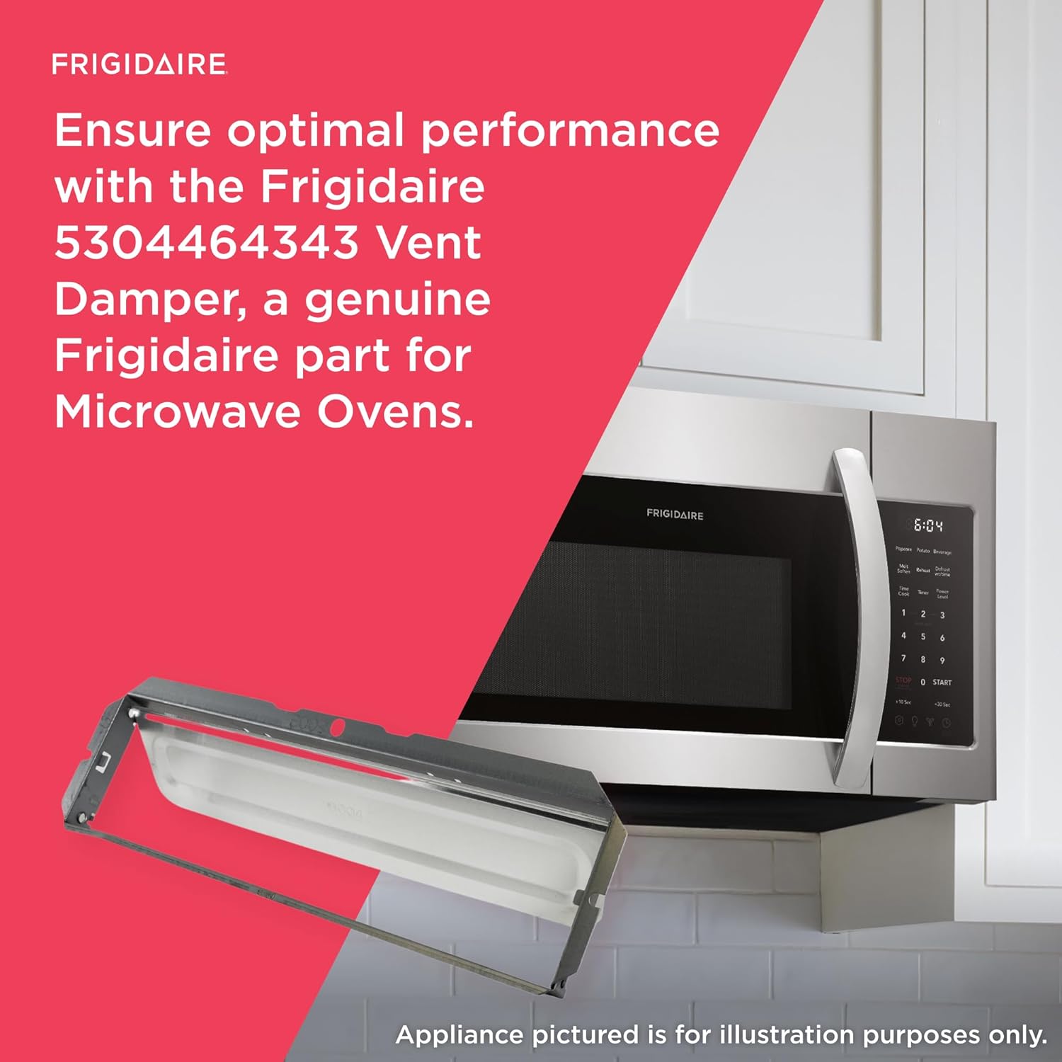 Frigidaire 5304464343 Microwave Exhaust Vent Damper Assembly