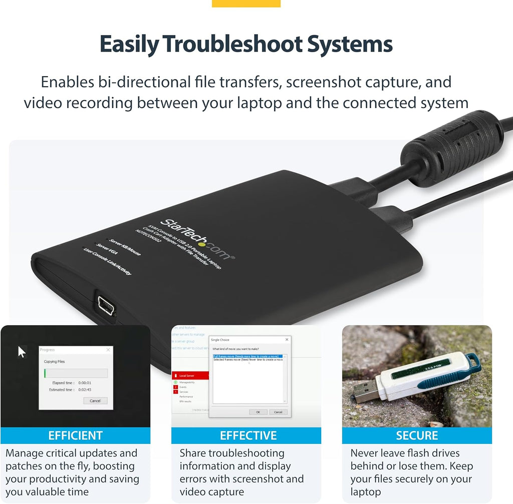StarTech.com USB PS2 KVM Console Extender SV565UTP for Server & PC Control