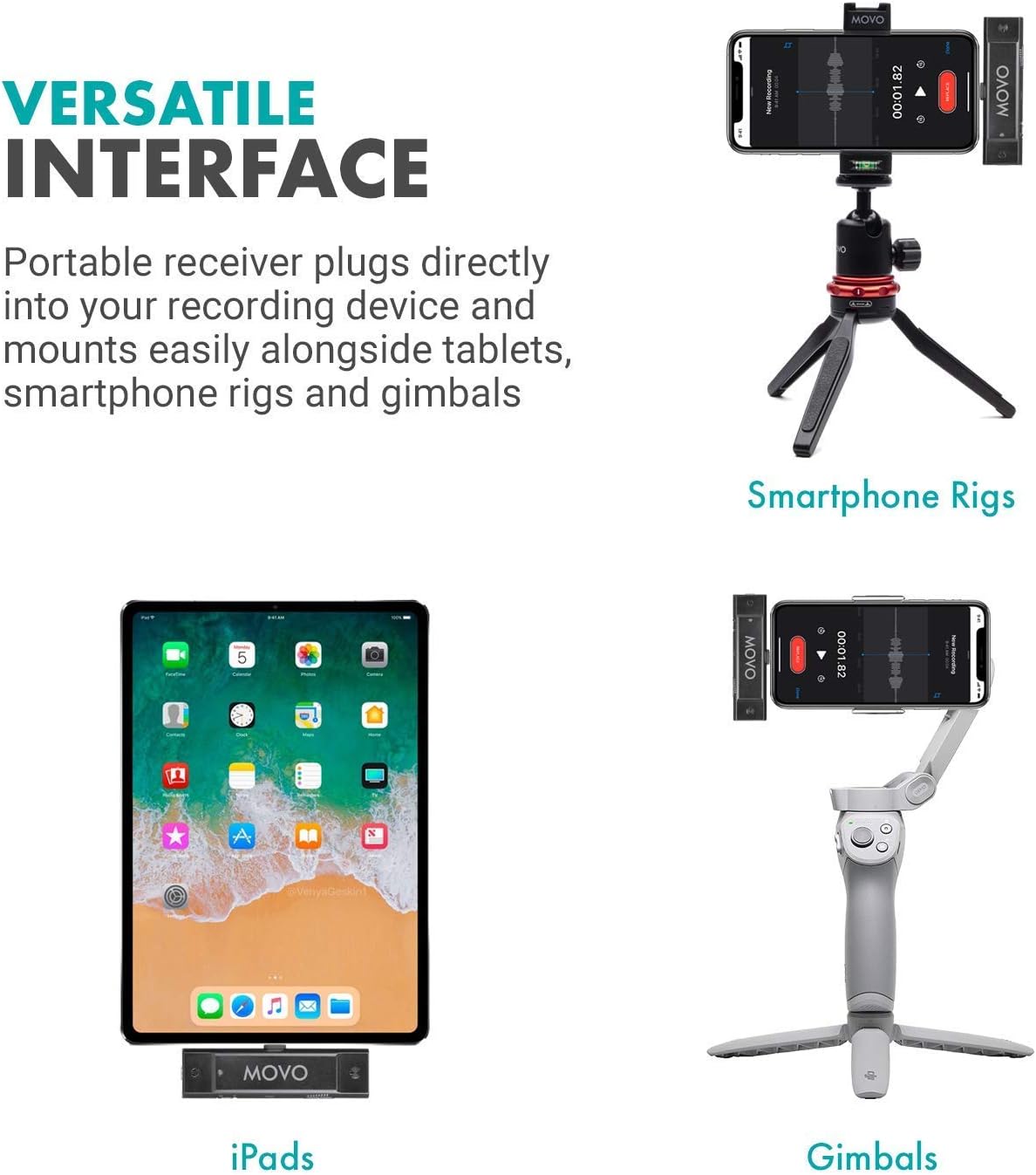 Movo EDGE-DI Wireless Lavalier Microphone System for iPhone and iPad (Lightning Connector)