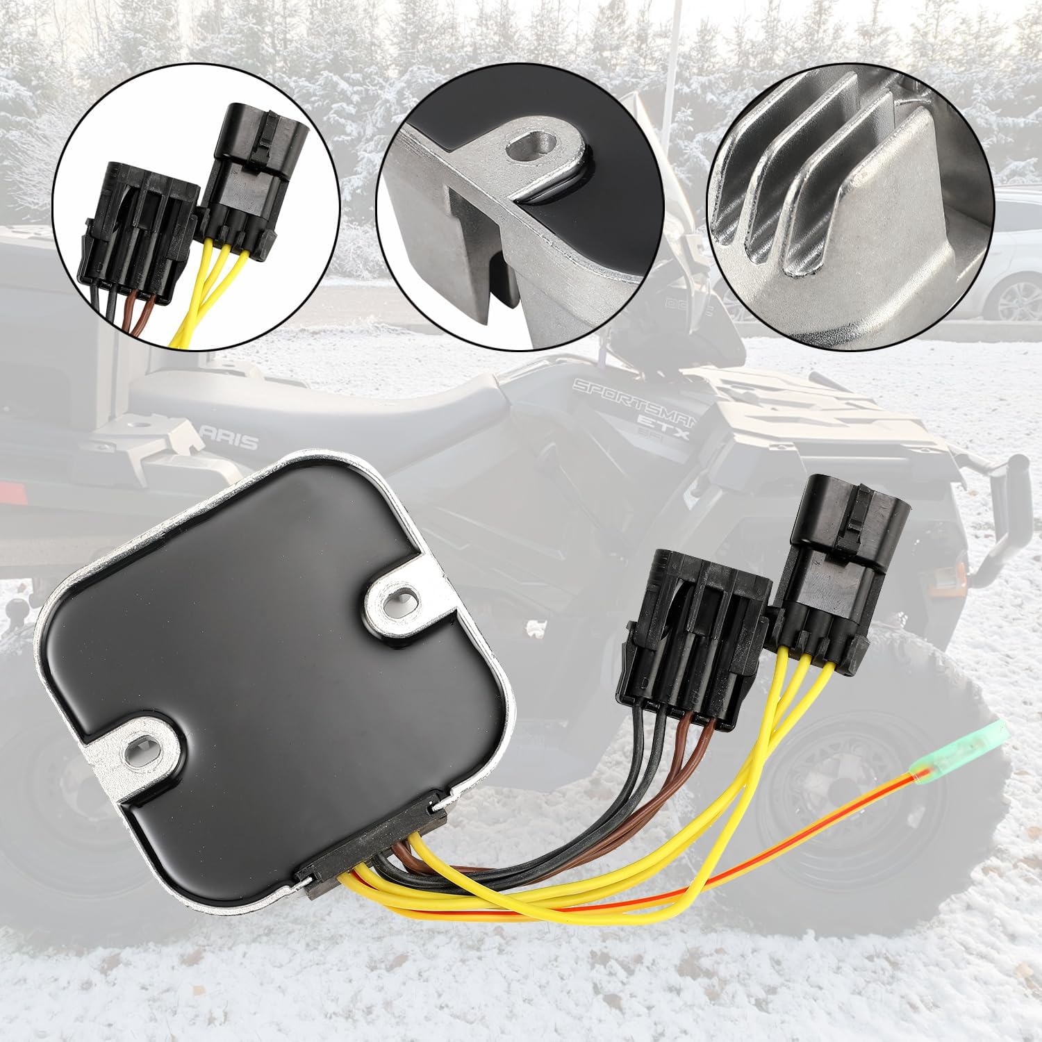 Midwest Motors Voltage Regulator Rectifier 4011925 for 2008-2009 Polaris RZR 800 EFI/S/LE
