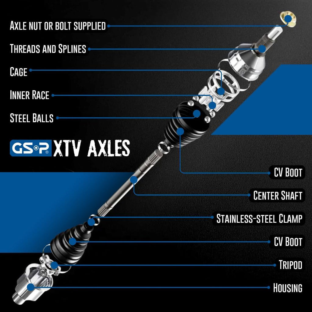GSP North America Rear Right CV Axle Assembly 4178008 for Yamaha Rhino 450 660 700