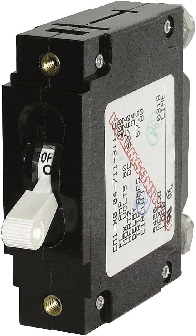 Blue Sea Systems 7355B-BSS CA1 Magnetic-Hydraulic Circuit Breaker 30A for Marine & RV