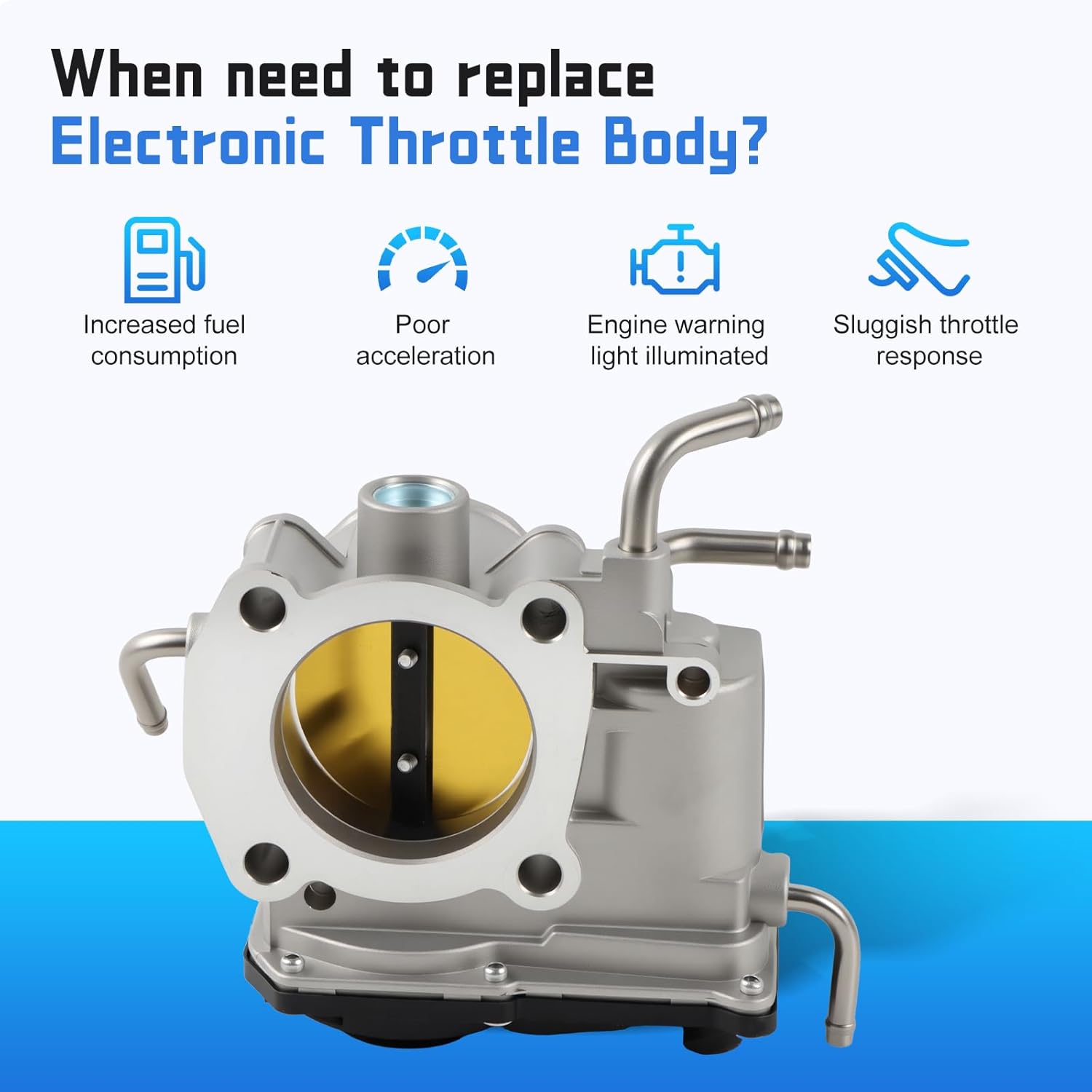 Premium Aftermarket Throttle Body 22030-28070 for 02-06 Toyota Camry & Highlander 2.4L