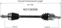 GSP Front Left CV Axle Assembly NCV36586 for 2008-2012 Honda Accord