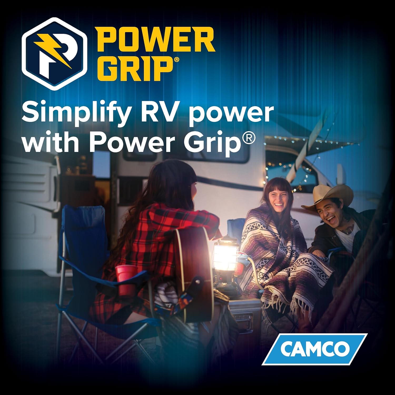Camco PowerGrip 50-Amp 15-Foot RV Extension Cord 55194 for Motorhomes & Travel Trailers