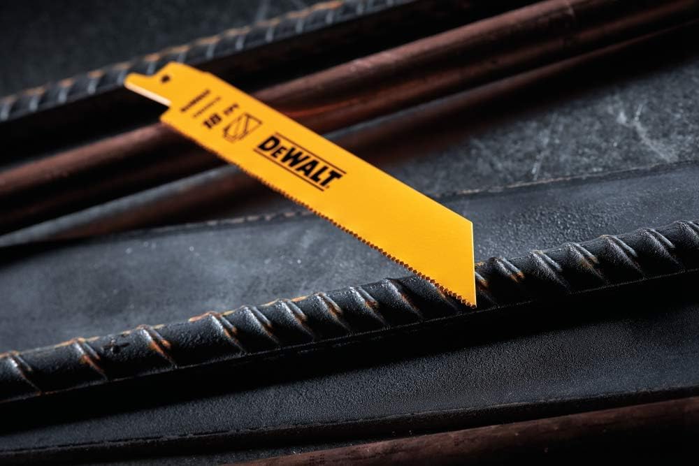 DEWALT 6-in 24-TPI Straight Back Bi-Metal Reciprocating Saw Blade (25-Pack)